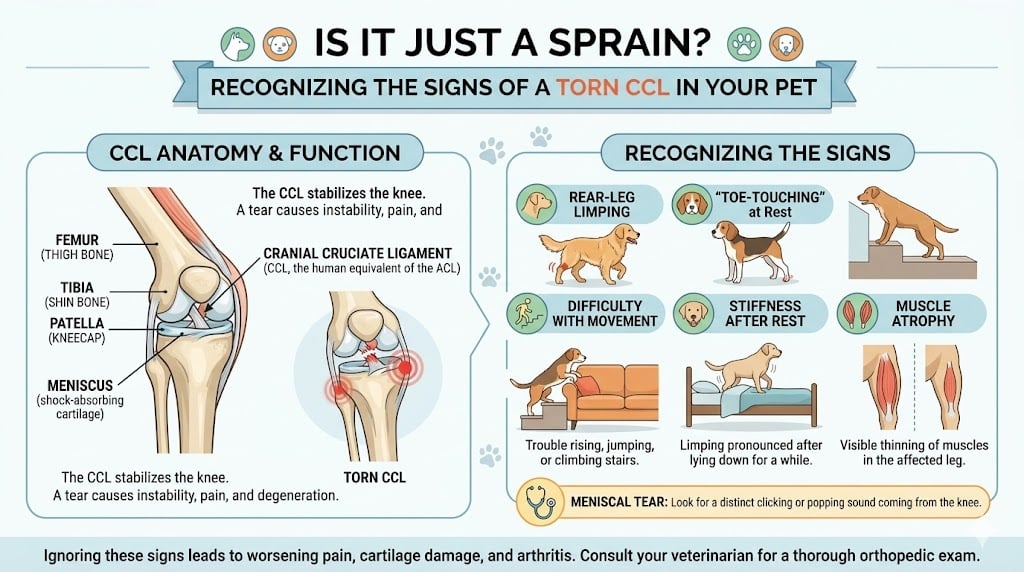 Recognizing the Signs of a Torn CCL in Your Pet Is It Just a Sprain? Recognizing the Signs of a Torn CCL in Your Pet
