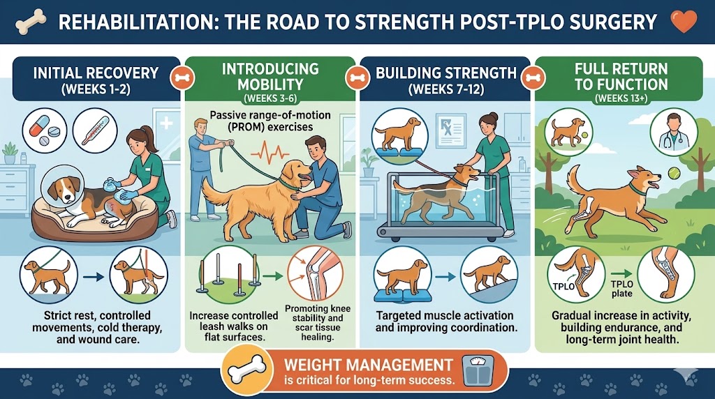 Rehabilitation: The Road to Strength Post-TPLO Surgery