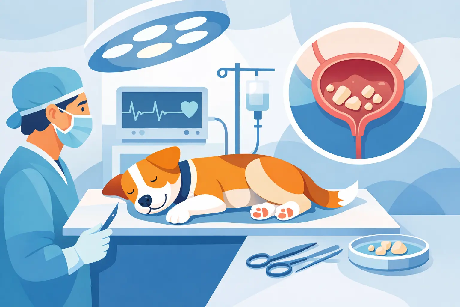 Dog Bladder Stone Surgery in Dogs